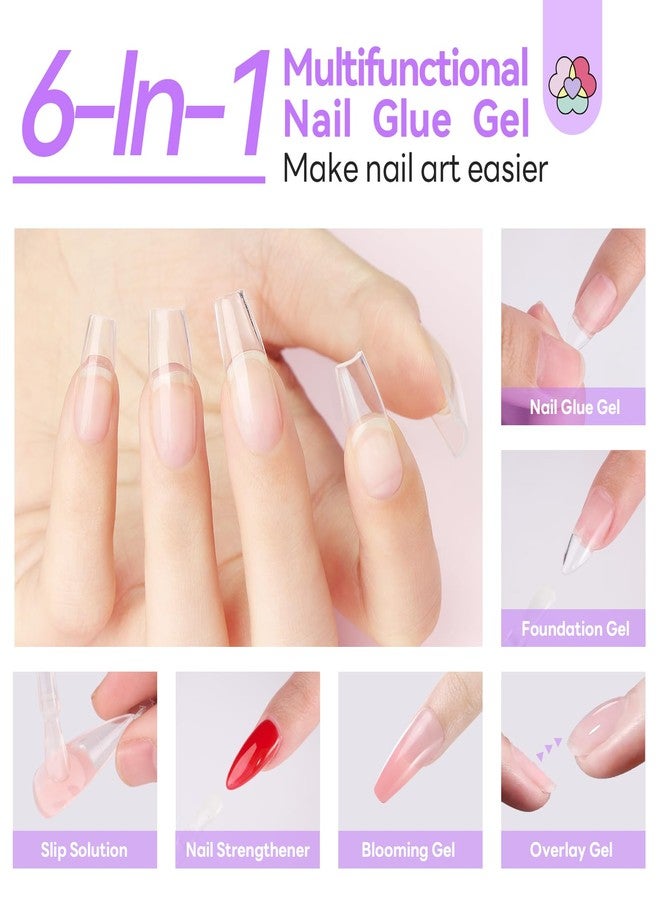 SAVILAND Advanced 6-in-1 Gel Nail Glue: 15 ML Strong Adhesive Nail Glue Gel 30-Day Lasting for Halloween Press on Nails Tips DIY Home Use - Image 2